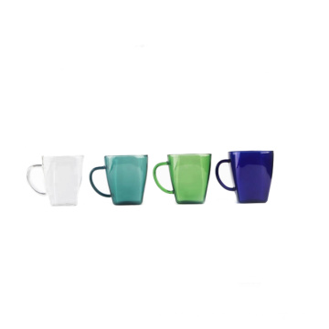 Colorful mug cup made from borosilicate safty glass